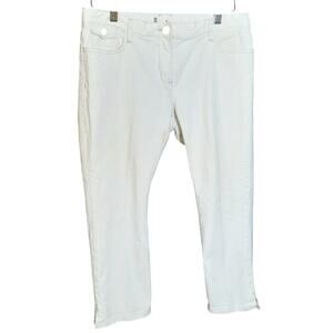 Boden Womens 5 Pocket Cream Capri Pants Size 10R